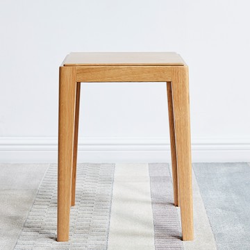 hoi!源氏木語西雅圖橡木原木色可堆疊方凳 Y90T02