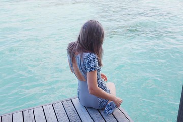 Crystal suit V領小性感泳裝 / 寶石打印+煙灰色 / XS