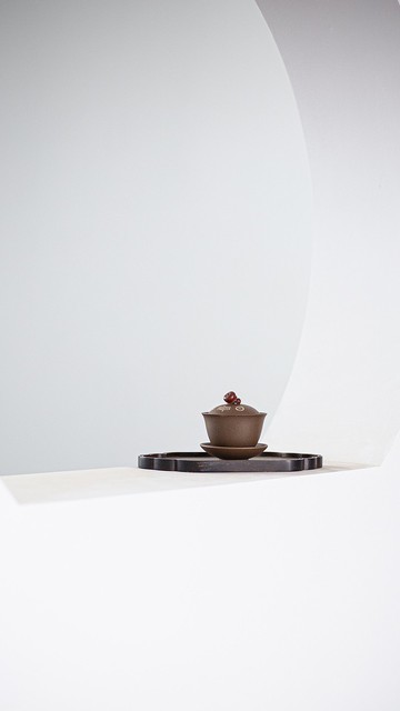 送禮紫砂壺茶壺清韵 盖碗140cc 创意十足 以橡果为钮 粉浆红色 橡