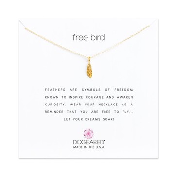 Dogeared 鏤空羽毛金項鍊