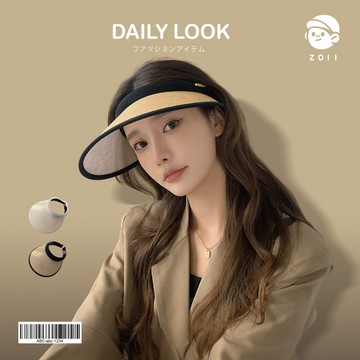 ZOII 佐壹｜金標空頂草帽 帽子 空頂帽 淑女帽 度假草帽 海邊 編織 海灘帽 穿搭 遮陽帽 編織帽 #107074