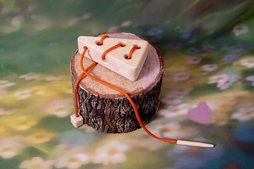 起司穿線器玩具，天然木製益智玩具，兒童教育工具