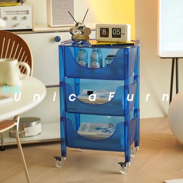 【 -免運】熱銷 方便移動 滑輪可固定 大容量置物架 可移動置物架落地客廳臥室宿舍收納神器書架零食架桌下小推車