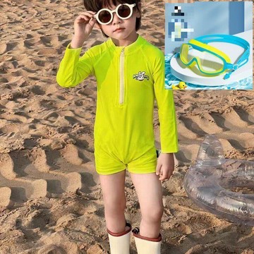 超殺優惠類 男童泳衣 連帽長袖 防曬速乾 2026新款 兒童衝浪服 抗UV 戲水泳裝