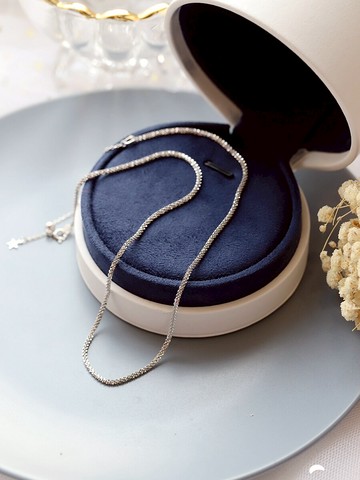 925純銀滿天星項鏈女輕奢小眾品牌鎖骨鏈網紅ins項圈頸鏈簡約森系1入