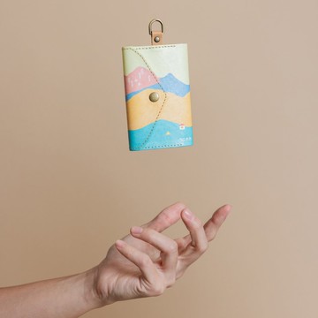 MUMU泰維克防水證件零錢包-山山系 春日小品 (客製化英文名字)