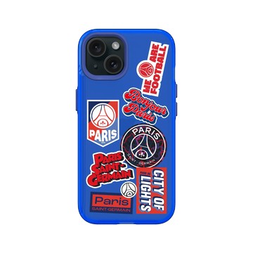iPhone 15 Clear 激光藍 - PSG - Paris Saint-Germain - Stickers