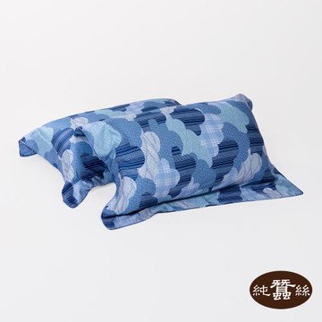 【岱妮蠶絲】絲棉緞蠶絲枕套-日式雲朵(WHA18E01)