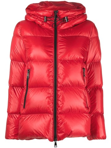 Moncler - Chambon short down jacket - women - Goose Down/Polyamide/Polyamide - 3 - Red