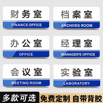 優在推薦🍰公司企業標識牌總經理室董事長室倉庫財務室亞克力辦公室門牌自粘SIV