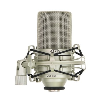 MXL 990 大震膜 電容式麥克風 專業錄音設備 清晰飽滿音質 人聲樂器收音適用  黑色