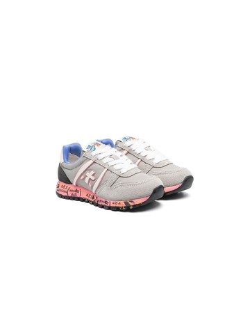 Premiata Kids - Sky lace-up sneakers - kids - Rubber/Calf Suede/Calf Leather - 30 - Grey