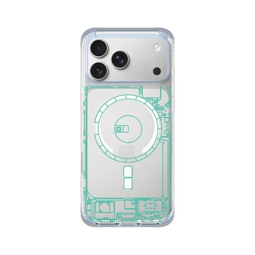 iPhone 17 Pro Max ClearX (MagSafe 兼容) 冰透藍 - JOCR - Inside an iPhone 13 - Green