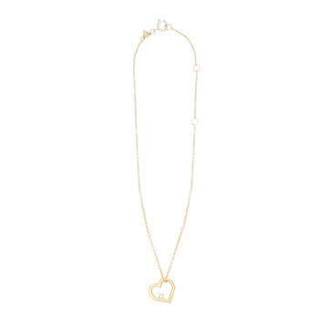 Aliita - Gold Metal Mini Corazon Brillante Necklace
