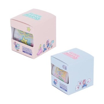 小禮堂 Super Mario 超級瑪利歐 盒裝貼紙捲 共兩百枚  (馬卡龍色)