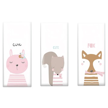 vanibaby自黏式PU防撞壁貼 卡通人物3入 舒適透氣  厚度3cm  顏色隨機  1組