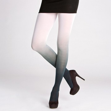 黑腳 - 紫紅頂部漸層褲襪