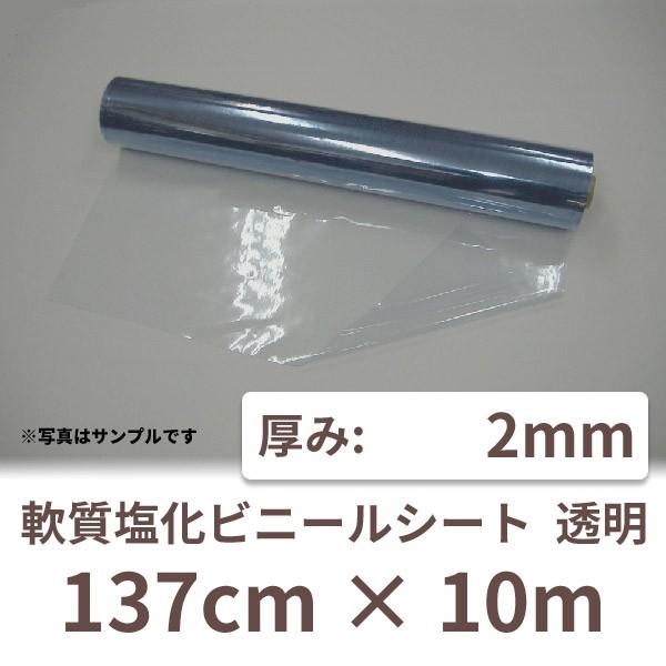 ビニールシート 半透明 薄手 ロール 梨地 クリア 仕切り 0.3mm厚×183cm幅×50m巻 - 2