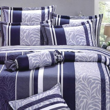 Prawear 巴麗維亞台灣製精梳棉六件式床罩組雙人-浪漫藍調  1入