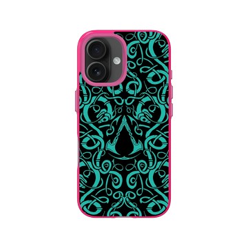 iPhone 16 Clear 粉漾桃 - Assassin's Creed - Valhalla - Viking Pattern