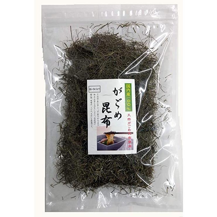 国内産100%　天然　細切りがごめ昆布　70g（送料無料・チャック袋入）