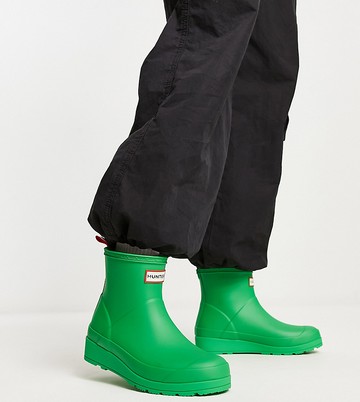Hunter Original exclusive play short wellington boot in green
