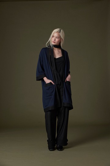 Off-season sale 藍格睡袍式外套