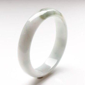 【雅紅珠寶】天然白翡飄綠翡翠玉鐲-#19-繽紛柔情