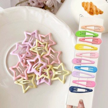 (10入) 糖果色小髮夾 BB夾 兒童髮夾 星星髮夾 髮飾 裝飾 瀏海夾 小夾子 多巴胺 Y2K 女童【BB6297】