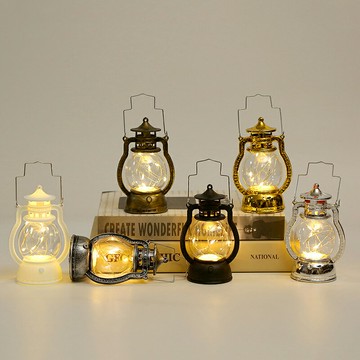 LED 復古小油燈 小煤燈造型 裝飾燈 擺飾燈 小夜燈 燈飾 浪漫 居家佈置 派對 擺飾擺件【BlueCat】【JI3272】