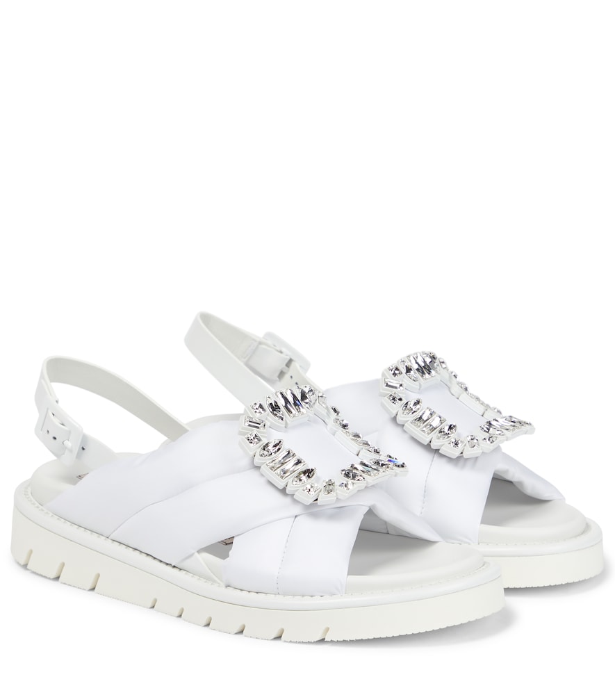 Viv' Winter puffy fabric sandals