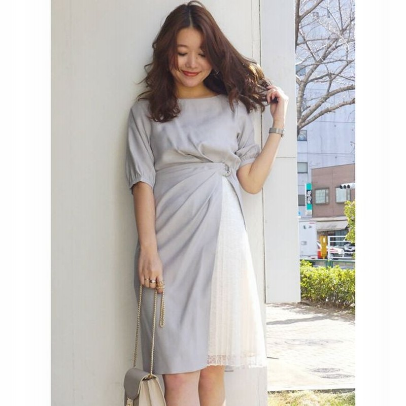 マーキュリーデュオ Mercuryduo レースプリーツ切替iラインワンピース パーティ 通販 Lineポイント最大1 0 Get Lineショッピング