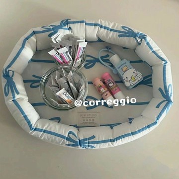 🌞包包優選寶藏品🌟🌟韓國小衆ins布藝桌面布藝收納盤手作臥室手飾飾品雜物口紅整理盤🌞