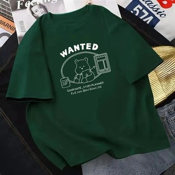 免運  100%纯棉上衣T恤短袖宽松新款大码新潮女装