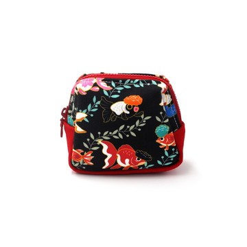 Miranda Handmadex覓品竹北手作店-Q萌方盒小包/零錢包/鑰匙包/收納包-年年有餘