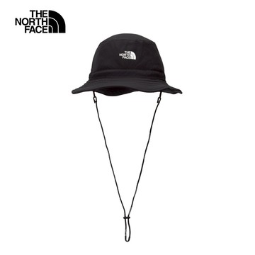 The North Face北面男女款黑色DWR防潑水雙面戴設計漁夫帽｜8CTJKX7