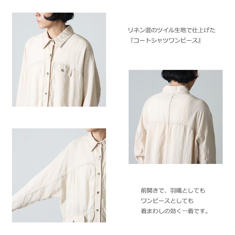 TICCA (ティッカ) コートシャツワンピース offwhite | LINE