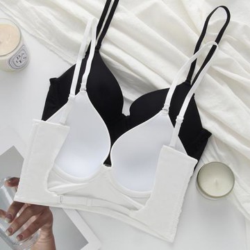 大U型露背內衣女無痕性感美背大胸顯小軟鋼圈聚攏防下垂隱形文胸
