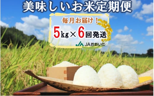 毎月お届け!JAの美味しいお米毎月定期便 5kg×計6回発送_2157R