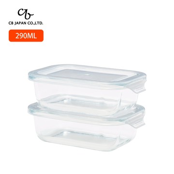 CB JAPAN 日本耐熱玻璃保鮮盒(S)290ml-2入套組