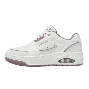Skechers 休閒鞋 Uno Court 女鞋 白 粉紅 緩衝 支撐 氣墊 177712WPK