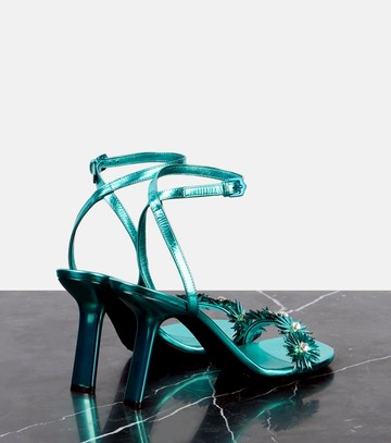 Loewe Paula's Ibiza Petal Flower leather sandals
