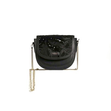 Varied百變換蓋真皮馬鞍包－黑天鵝芭蕾