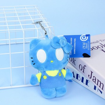 臺灣出貨💥日系可愛限定藍色kitty毛絨公仔玩偶鑰匙扣書包掛件女生禮物
