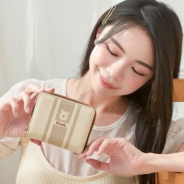 【DISNEY】小熊維尼-短夾-摩卡色