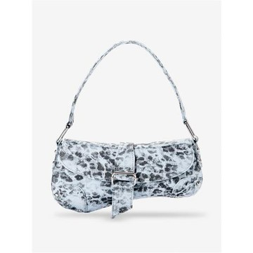 ANIMAL PRINT SHOULDER BAG跨境女士做舊豹紋腋下包不對稱單肩包