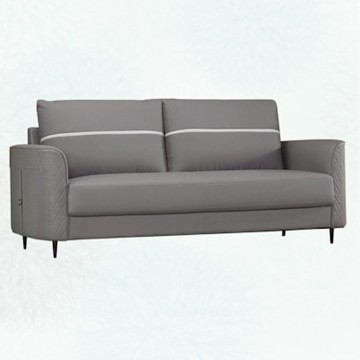 文創集 馬迪透氣皮革三人座沙發椅-190x81x84cm免組