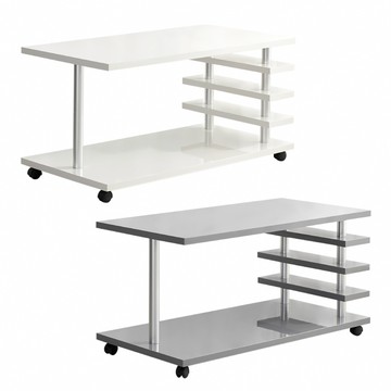 【IDEA】Ola單層移動置物層架茶几/邊桌(收納桌 矮桌 餐桌 邊几 長桌 萬用桌)灰色