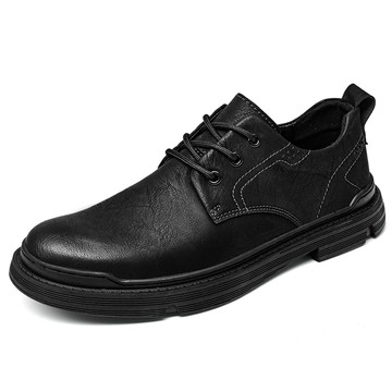 大友SAZSW107休閒皮鞋男潮2024新款商務正裝男生小皮鞋真皮軟底男鞋潮