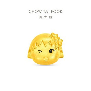 【周大福】櫻桃小丸子聯名款 眨眼俏皮小丸子 黃金串珠(網路限定款)